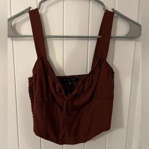Dark brown corset top